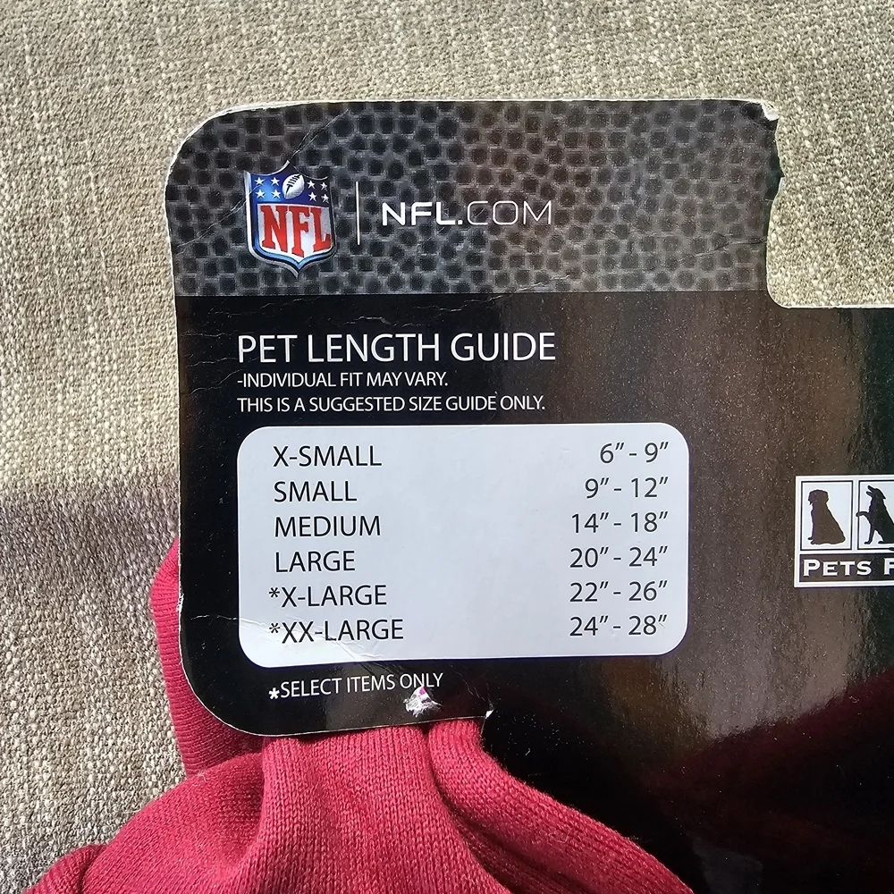 NFL Washington Commanders Burgandy Logo Dog Hoodie Size Large NEW With Tags